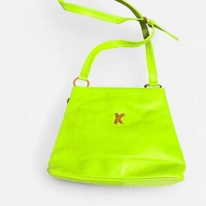 Paloma Picasso Neon Lime Leather Crossbody